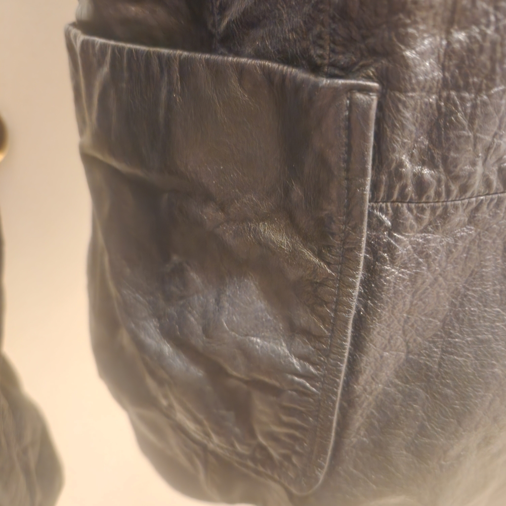 GAP Black Leather Blazer Jacket - Women's - Picture 4 of 6